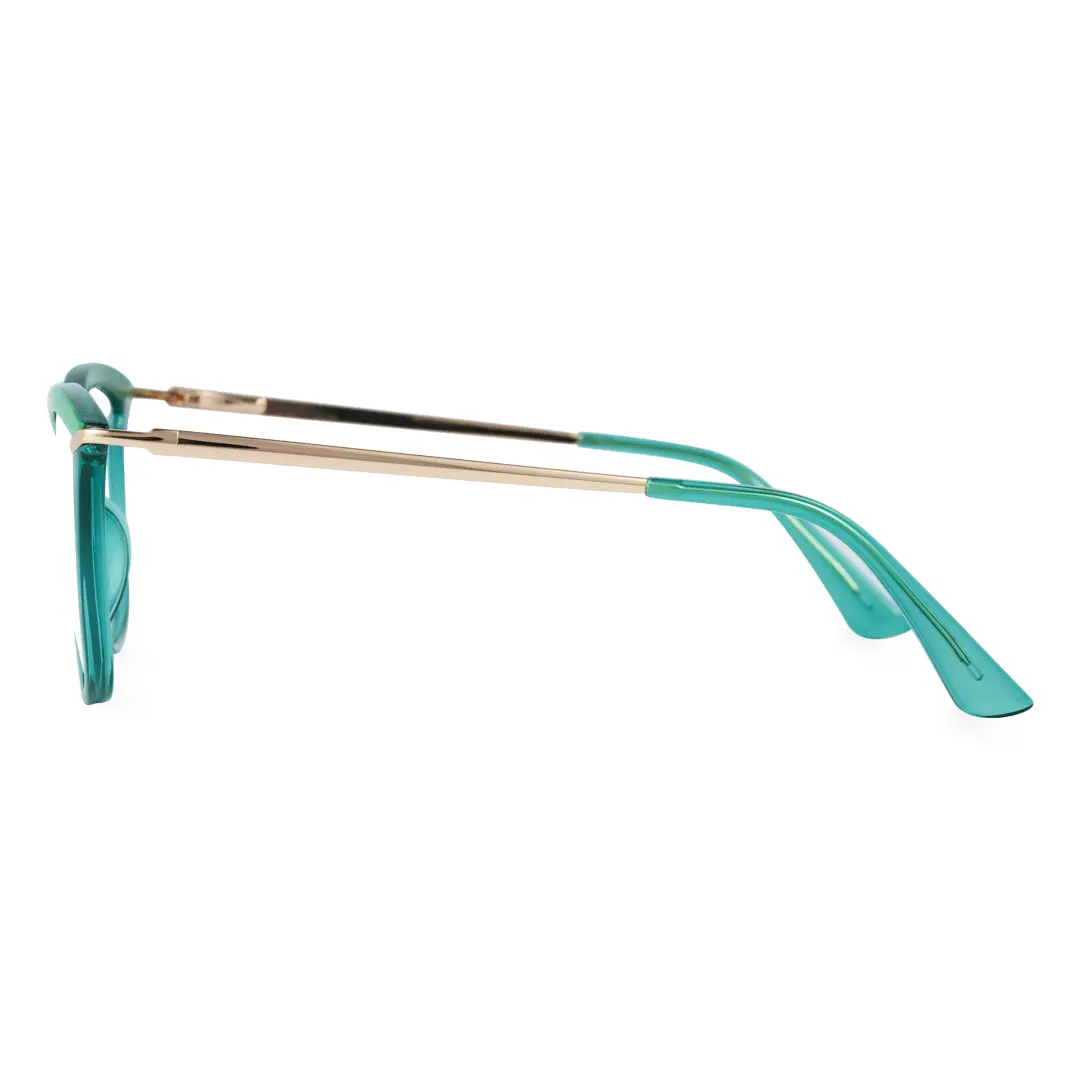 Side view of Pagex cat-eye tr90 eyeglasses CR0042404 in green