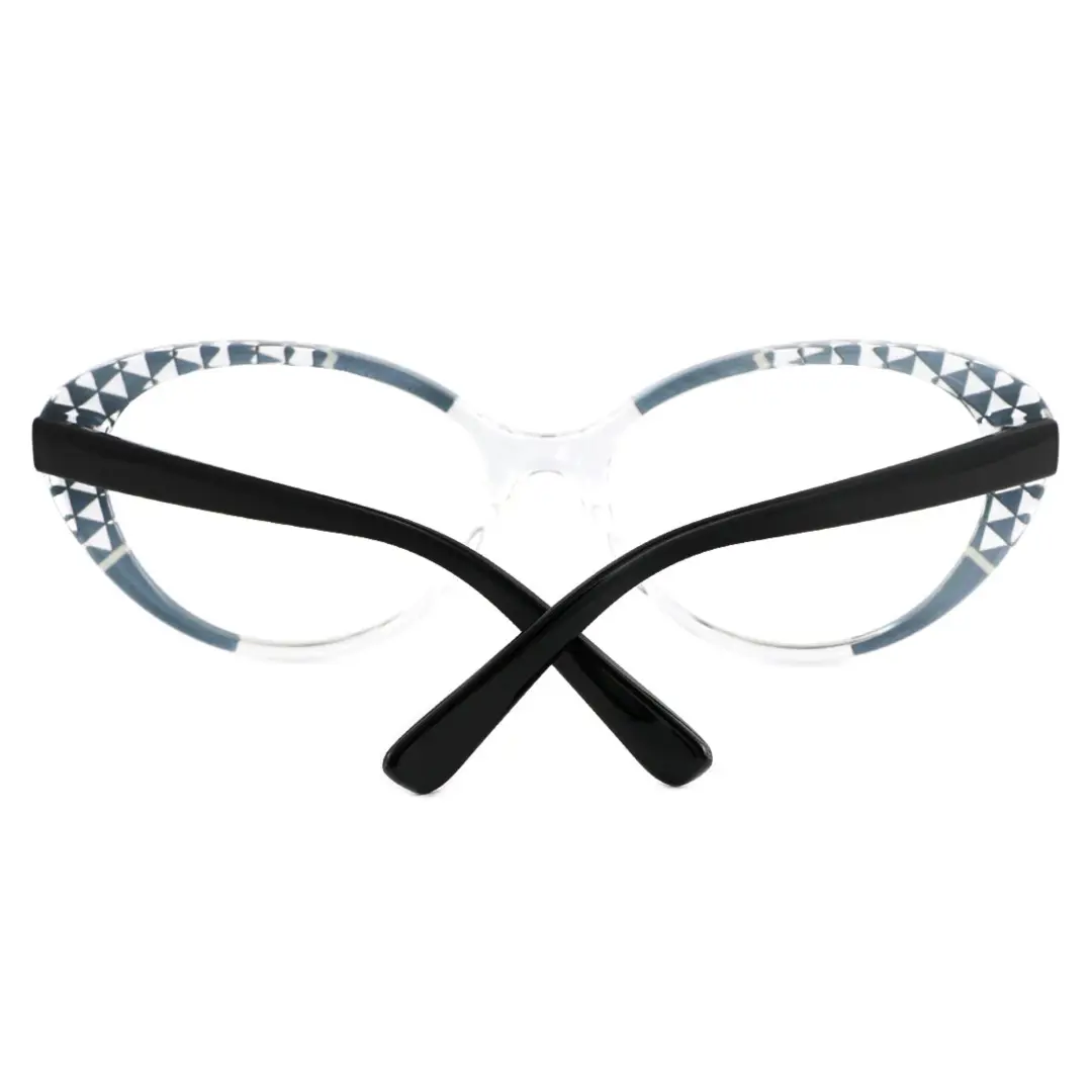 Back view of Seren cat eye tr90 eyeglasses CR0042405 in black