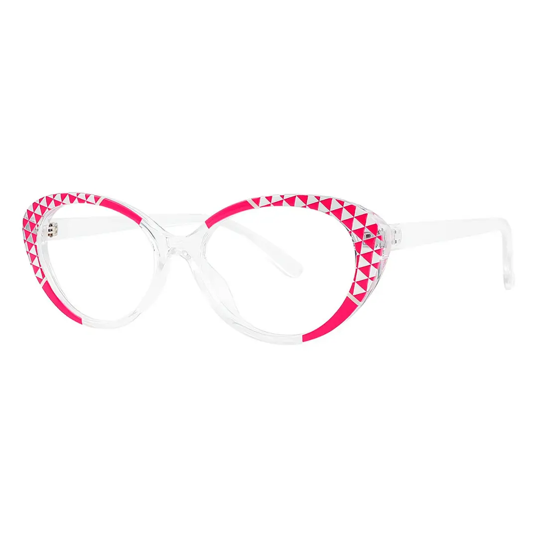 Angle view of Seren cat eye tr90 eyeglasses CR0042405 in pink