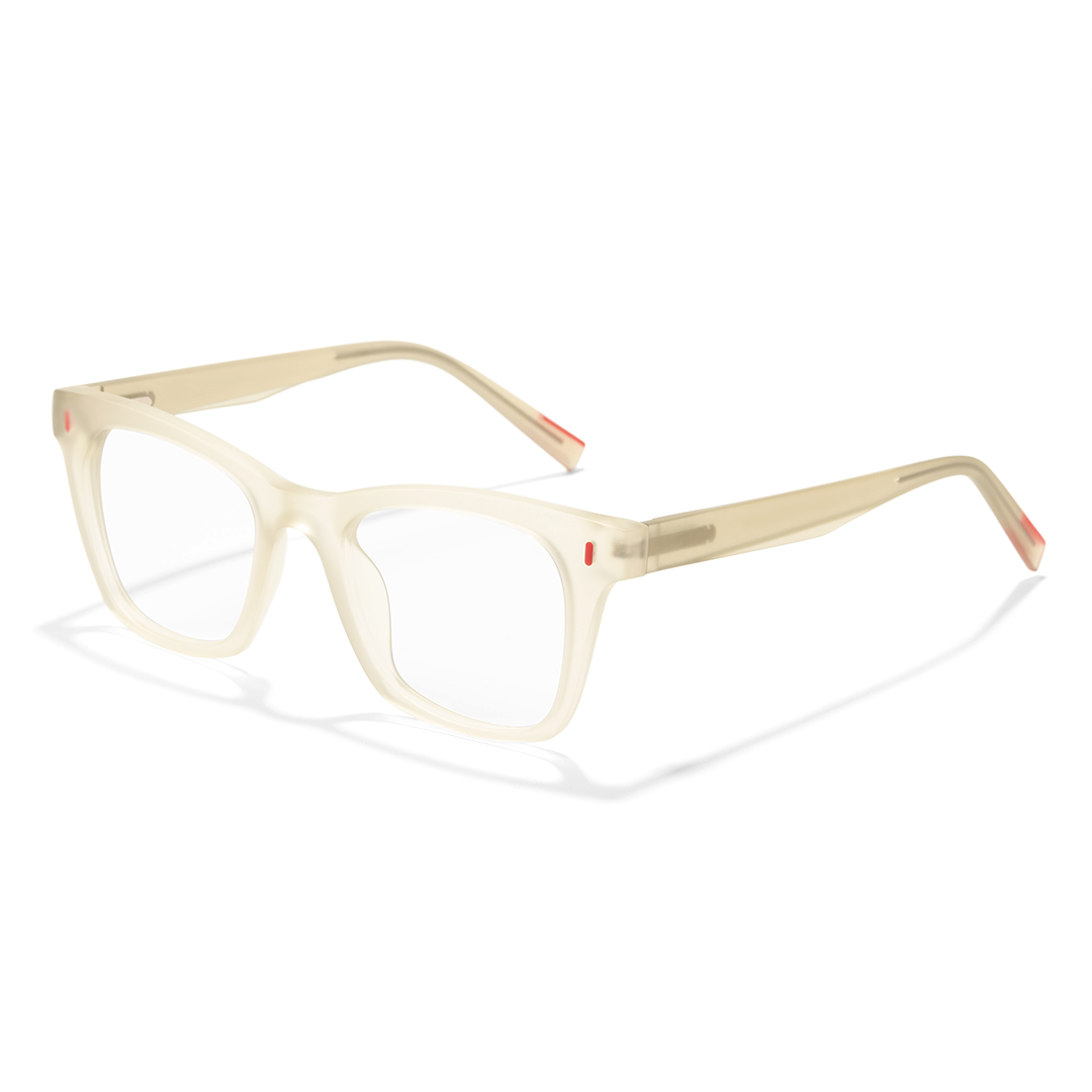 Angle view of Shine cat eye tr90 eyeglasses CR0042412 in beige