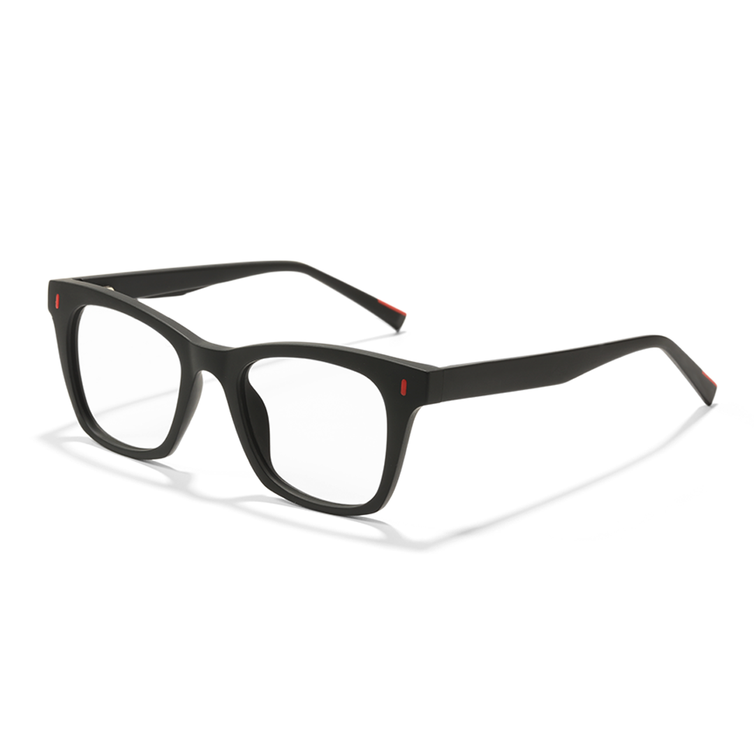 Angle view of Shine cat eye tr90 eyeglasses CR0042412 in black