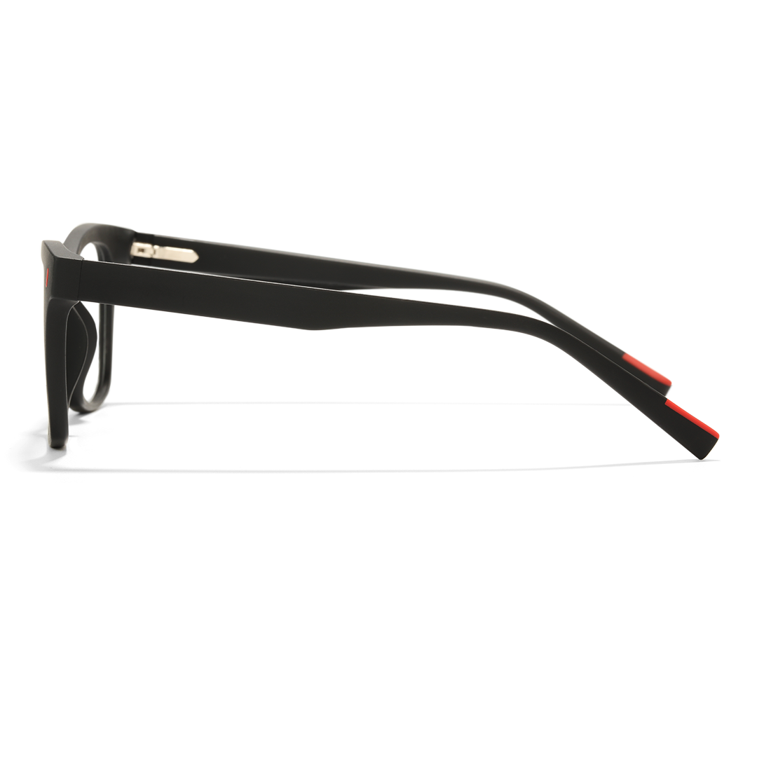 Side view of Shine cat eye tr90 eyeglasses CR0042412 in black