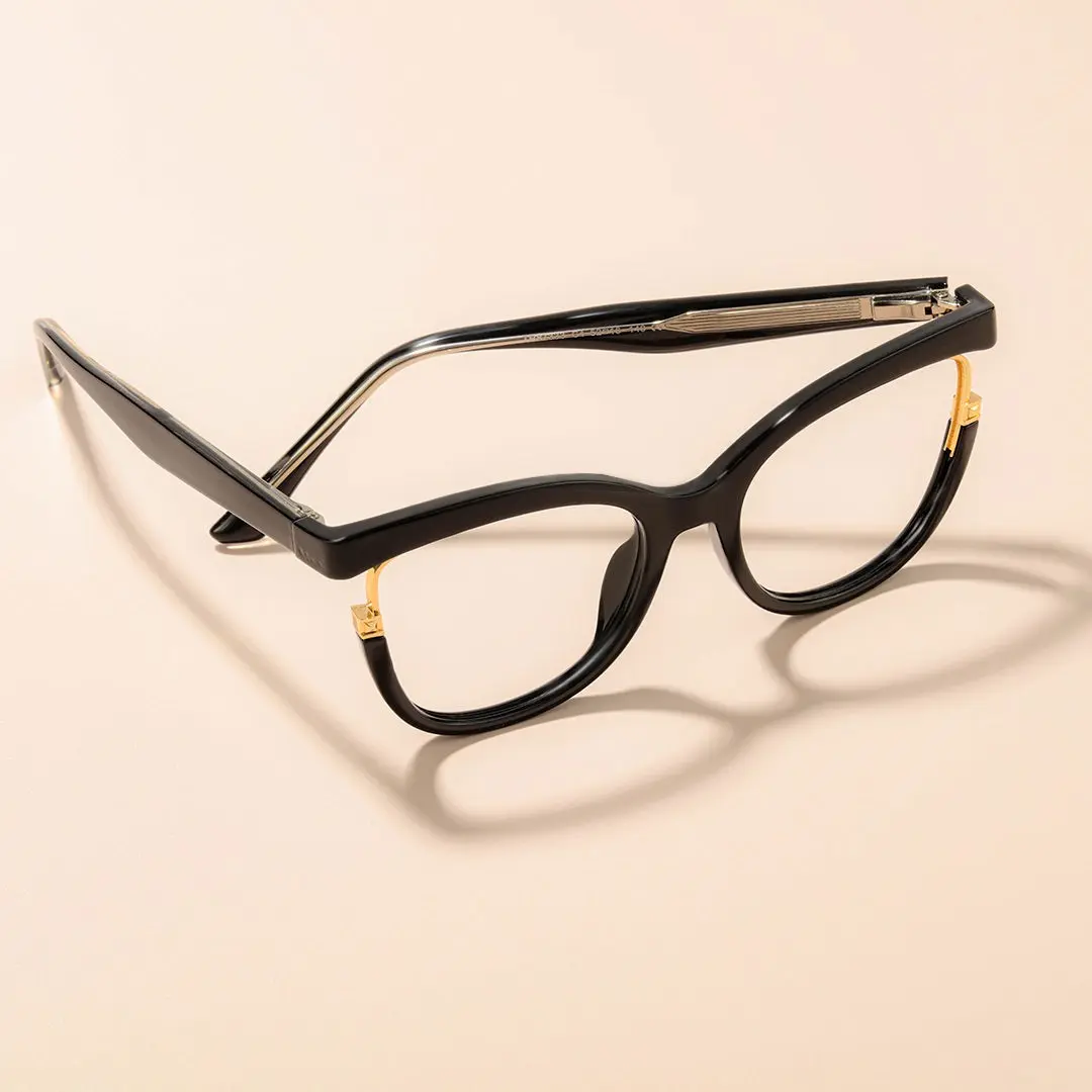 Set view of Viewer cat eye tr90 eyeglasses CR0042501 in black