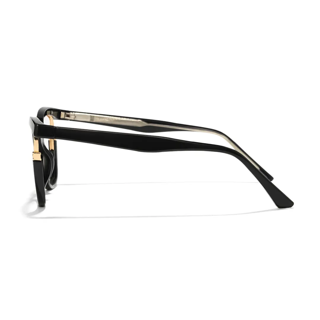 Side view of Viewer cat eye tr90 eyeglasses CR0042501 in black