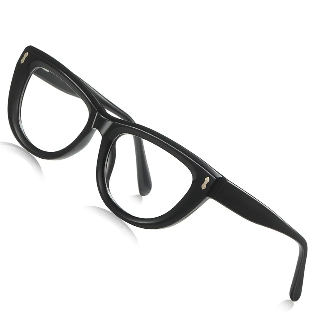 Frame detail view of Kathy cat eye tr90 eyeglasses CR0042506 in black