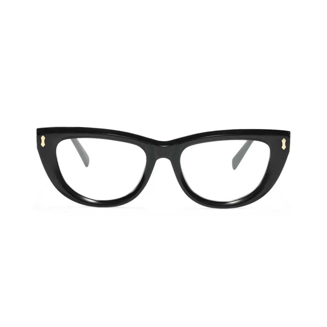 Front view of Kathy cat eye tr90 eyeglasses CR0042506 in black