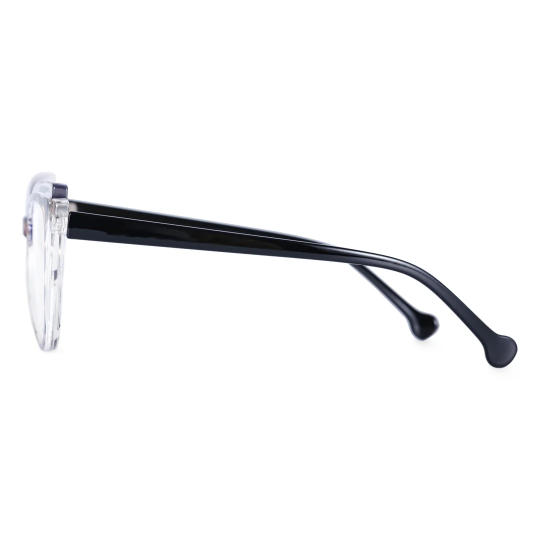 Side view of Ronan cat-eye tr90 eyeglasses CR0052403 in tortoise