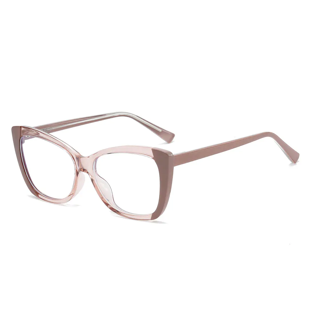 Angle view of Bense cat-eye tr90 eyeglasses CR0052404 in pink