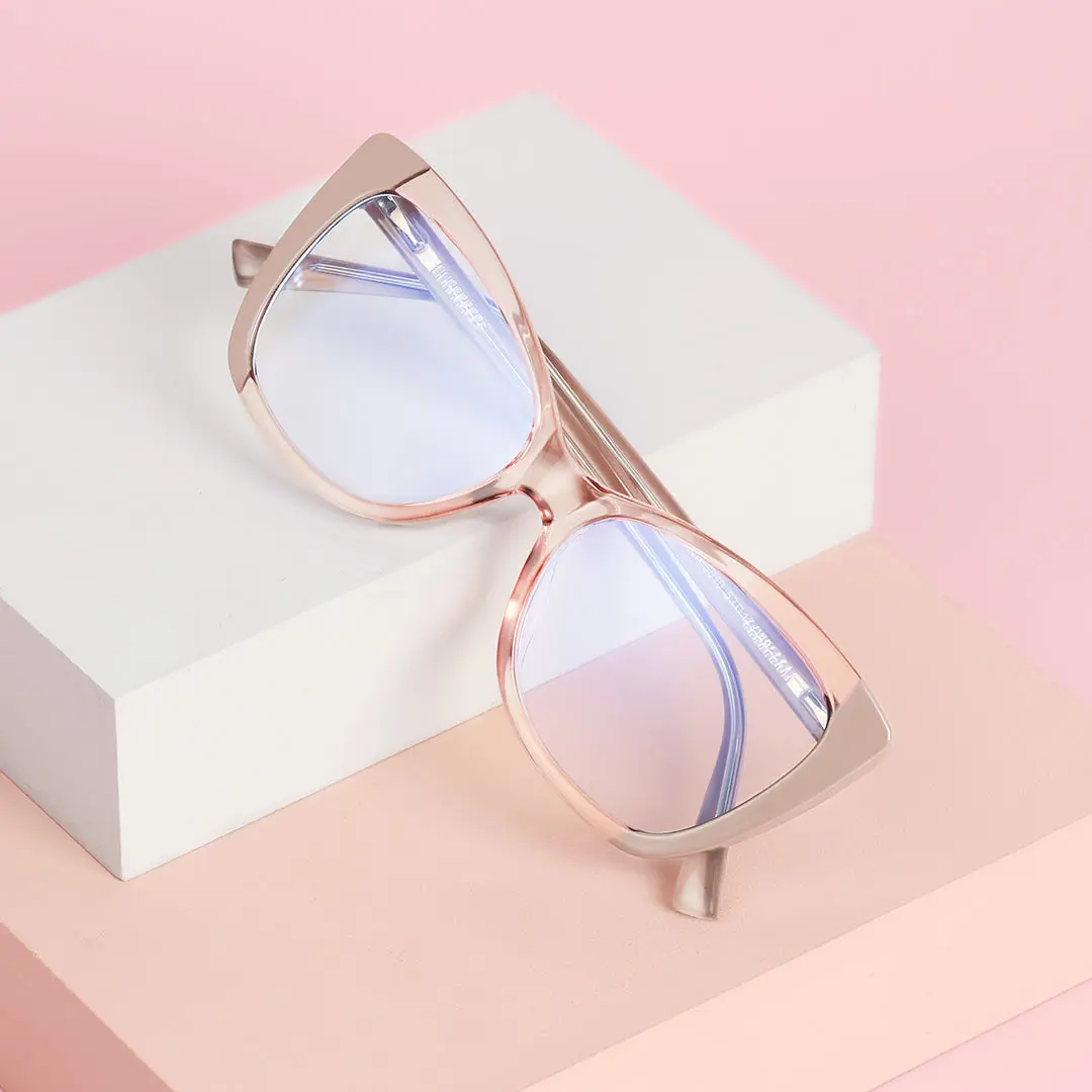 Scene view of Bense cat eye tr90 eyeglasses CR0052404 in pink