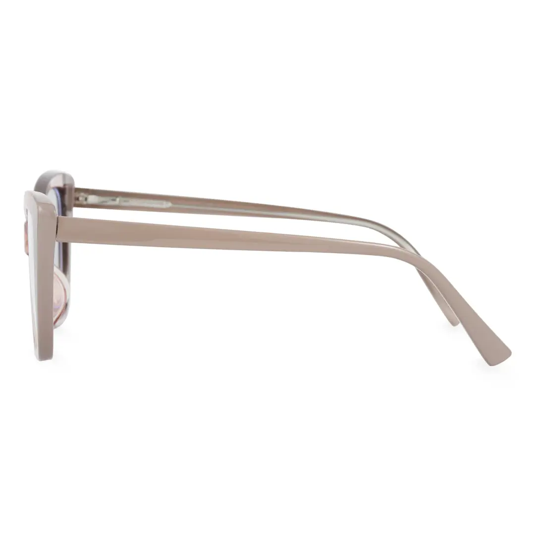 Side view of Bense cat-eye tr90 eyeglasses CR0052404 in pink