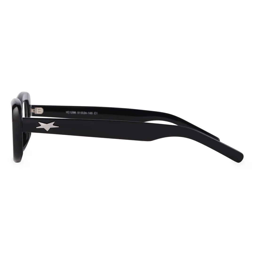 Side view of Dako fashion cat eye tr90 eyeglasses in black. SPU: CR0062408