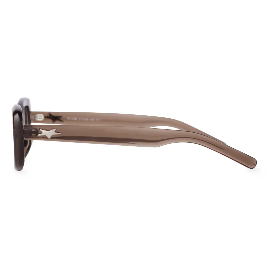 Side view of Dako fashion cat eye tr90 eyeglasses in brown. SPU: CR0062408