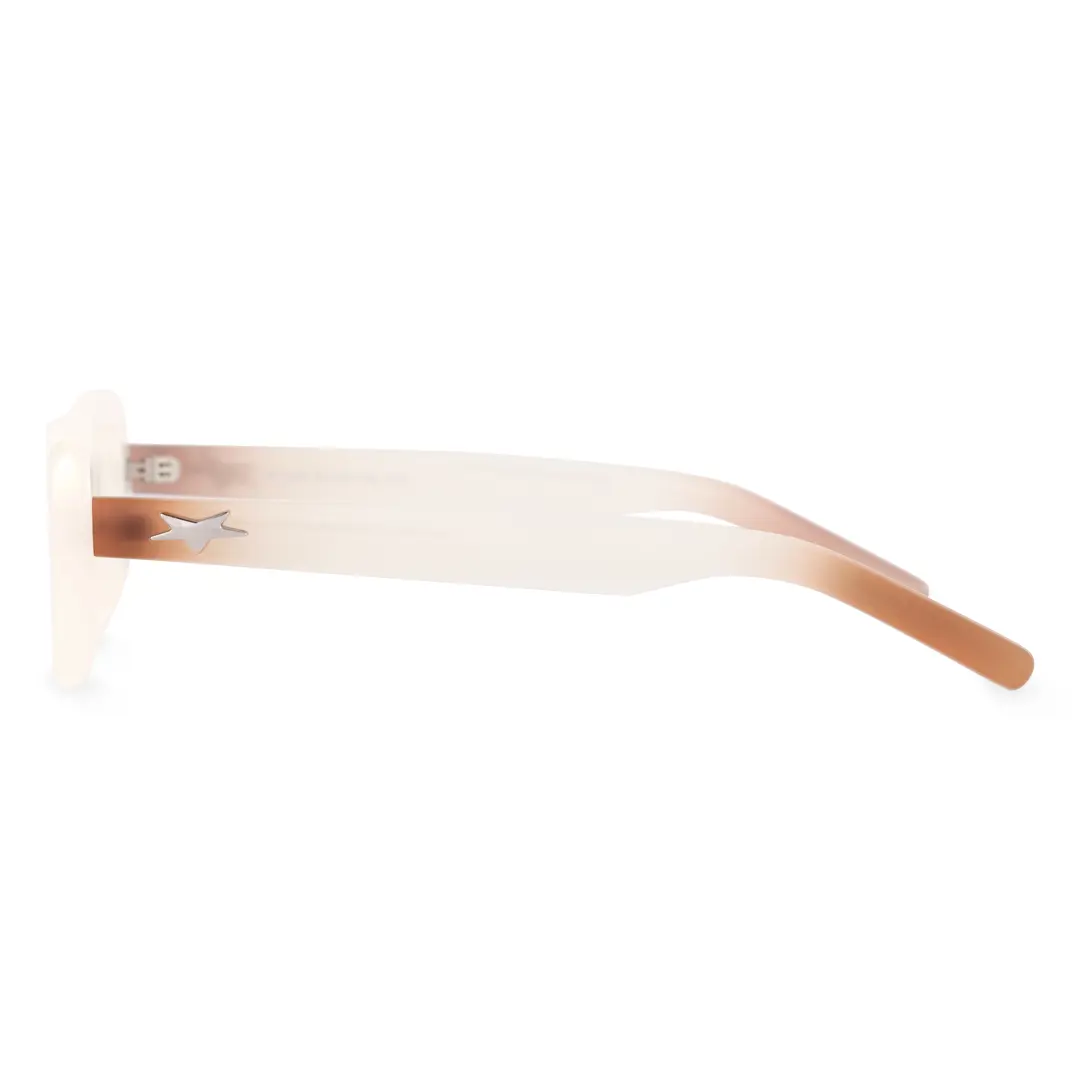 Side view of Dako fashion cat eye tr90 eyeglasses in white. SPU: CR0062408