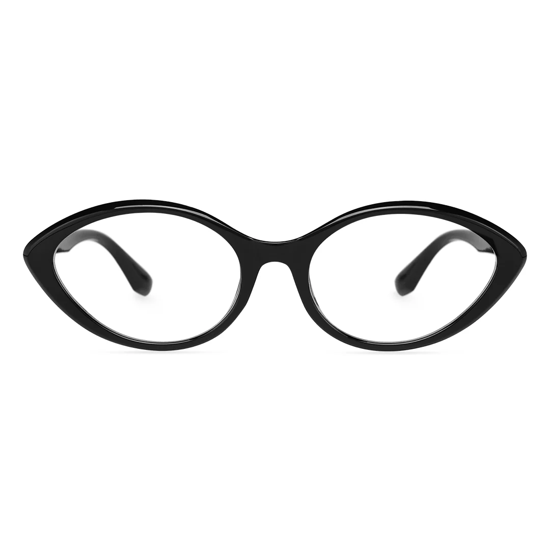 Front view of Vaper cat eye tr90 eyeglasses CR0062409 in black