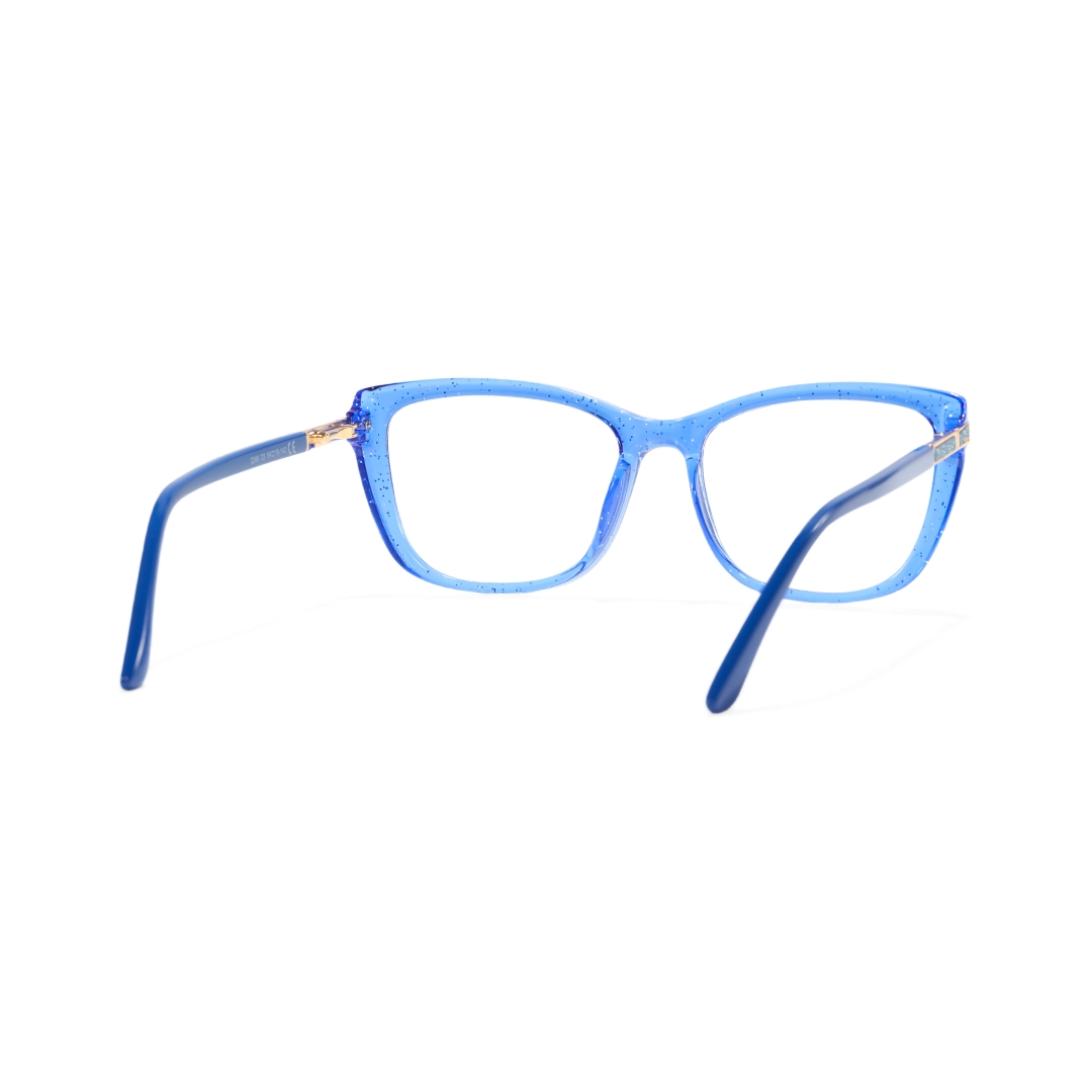 Back view of Spark cat eye tr90 eyeglasses CR0062510 in blue