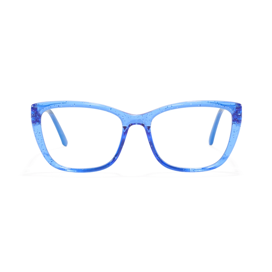 Front view of Spark cat eye tr90 eyeglasses CR0062510 in blue