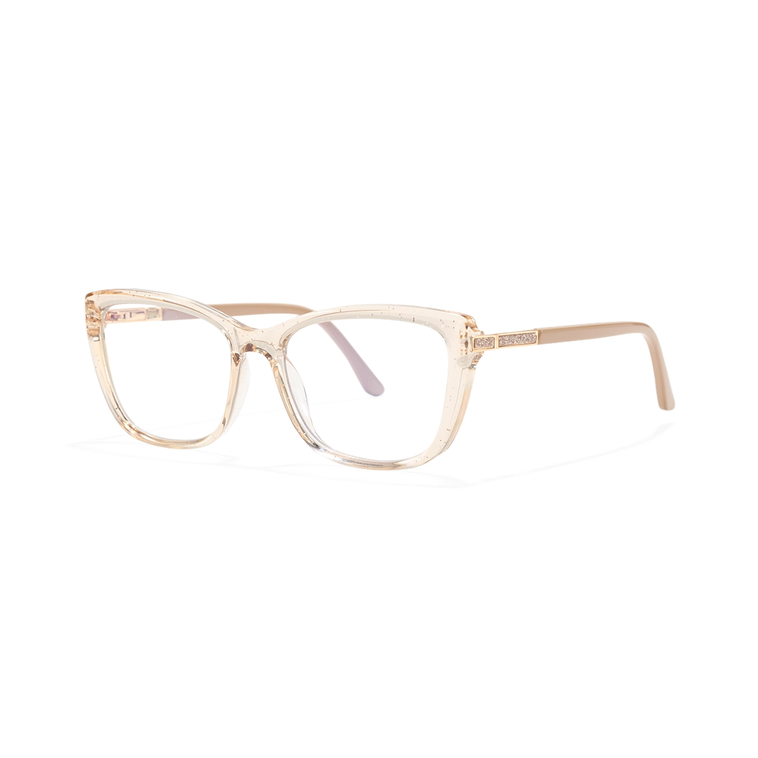 Angle view of Spark cat eye tr90 eyeglasses CR0062510 in brown
