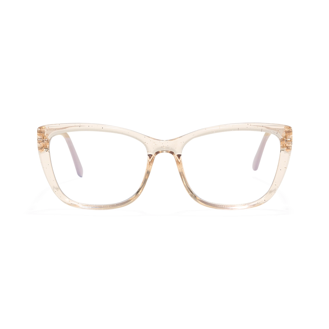 Front view of Spark cat eye tr90 eyeglasses CR0062510 in brown