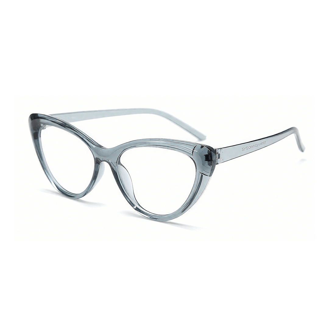 Angle view of Andy vintage cat eye tr90 eyeglasses in blue. SPU: CR0072404