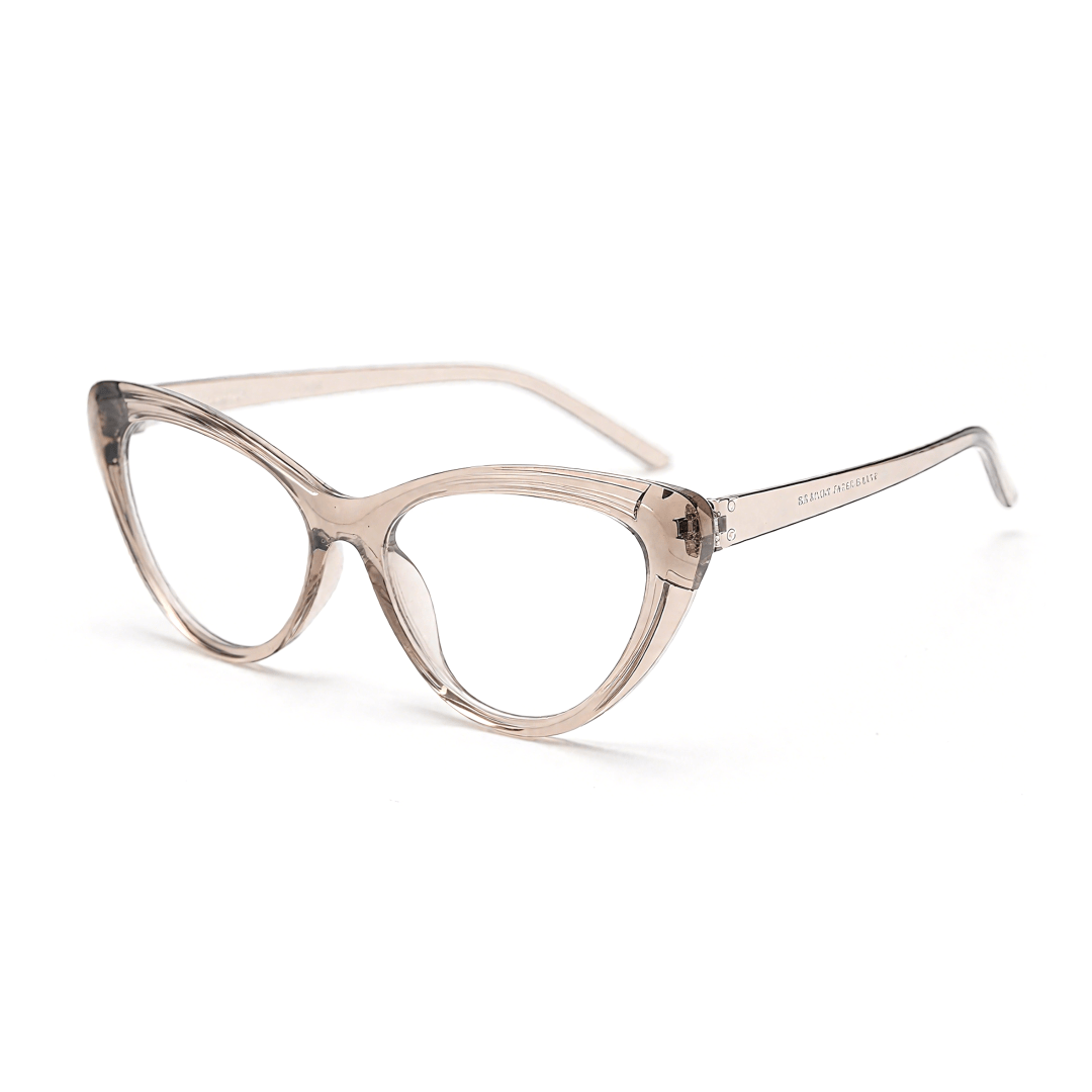 Angle view of Andy vintage cat eye tr90 eyeglasses in maize yellow. SPU: CR0072404