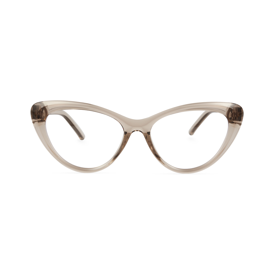 Front view of Andy vintage cat eye tr90 eyeglasses CR0072404 in maize yellow