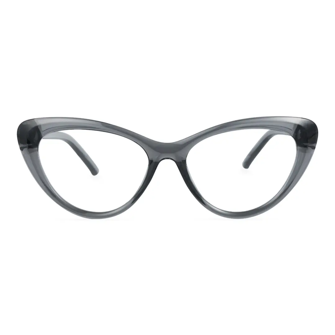 Front view of Andy vintage cat eye tr90 eyeglasses CR0072404 in silver