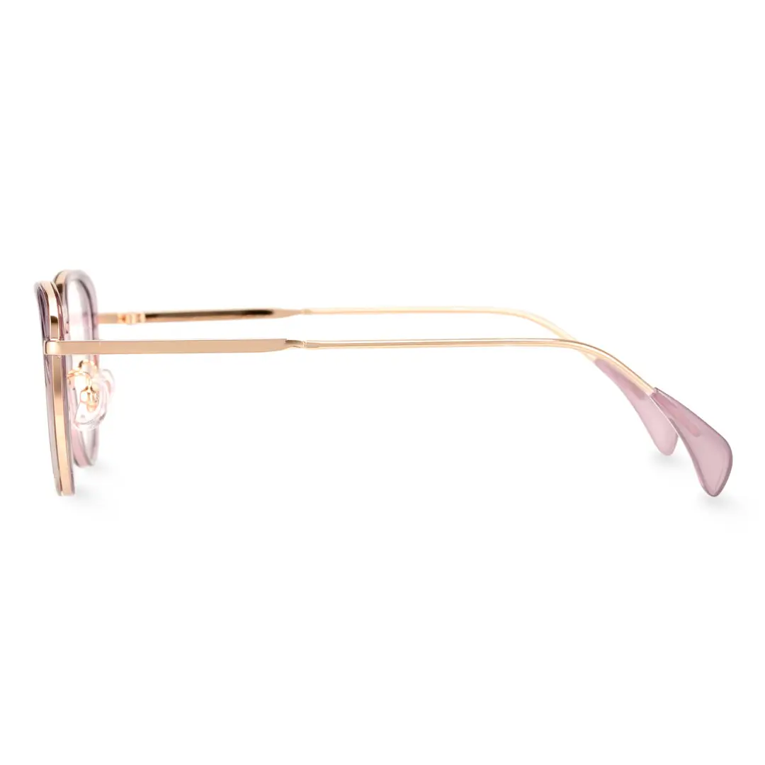 Side view of Hulda cat eye tr90 eyeglasses CR0072411 in purple