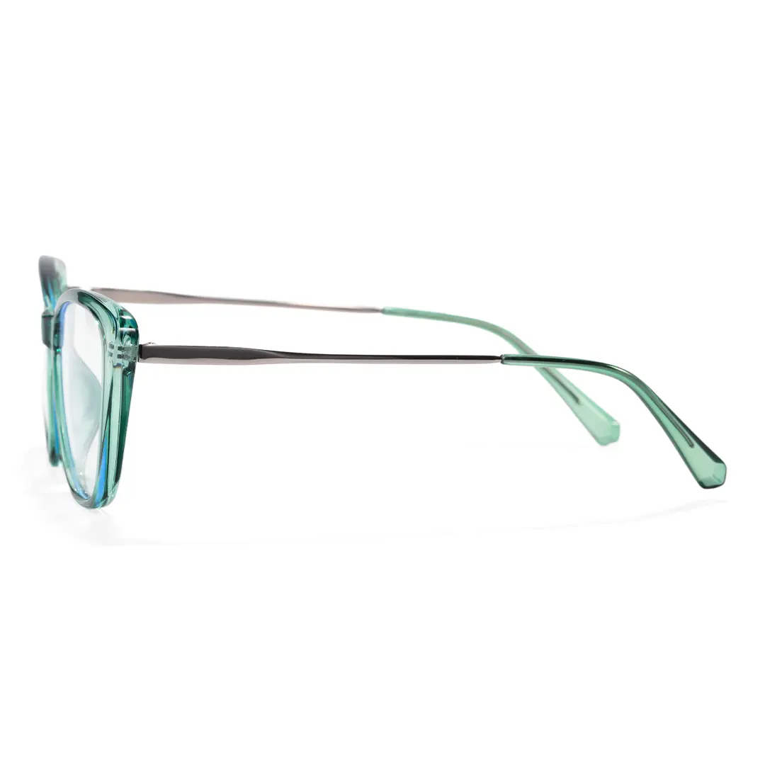 Side view of Cosima cat eye tr90 eyeglasses CR0072603 in green