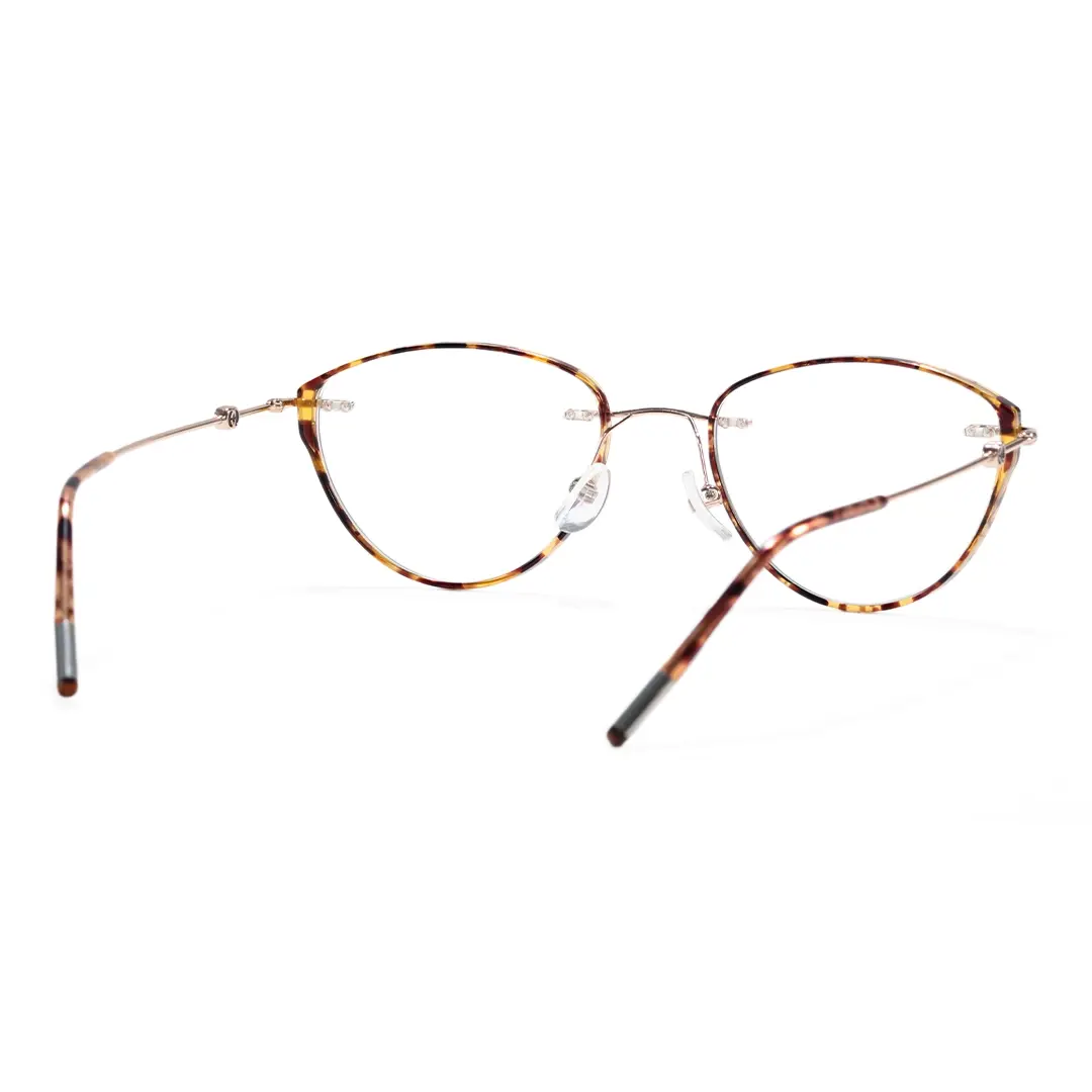 Back view of Brielle cat eye tr90 eyeglasses CR0072604 in tortoise