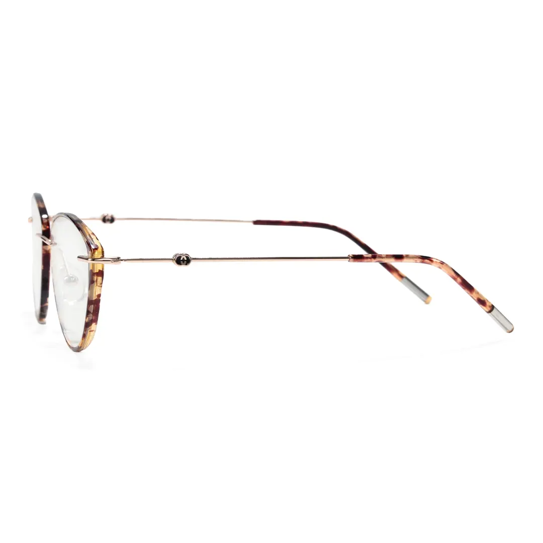 Side view of Brielle cat eye tr90 eyeglasses CR0072604 in tortoise