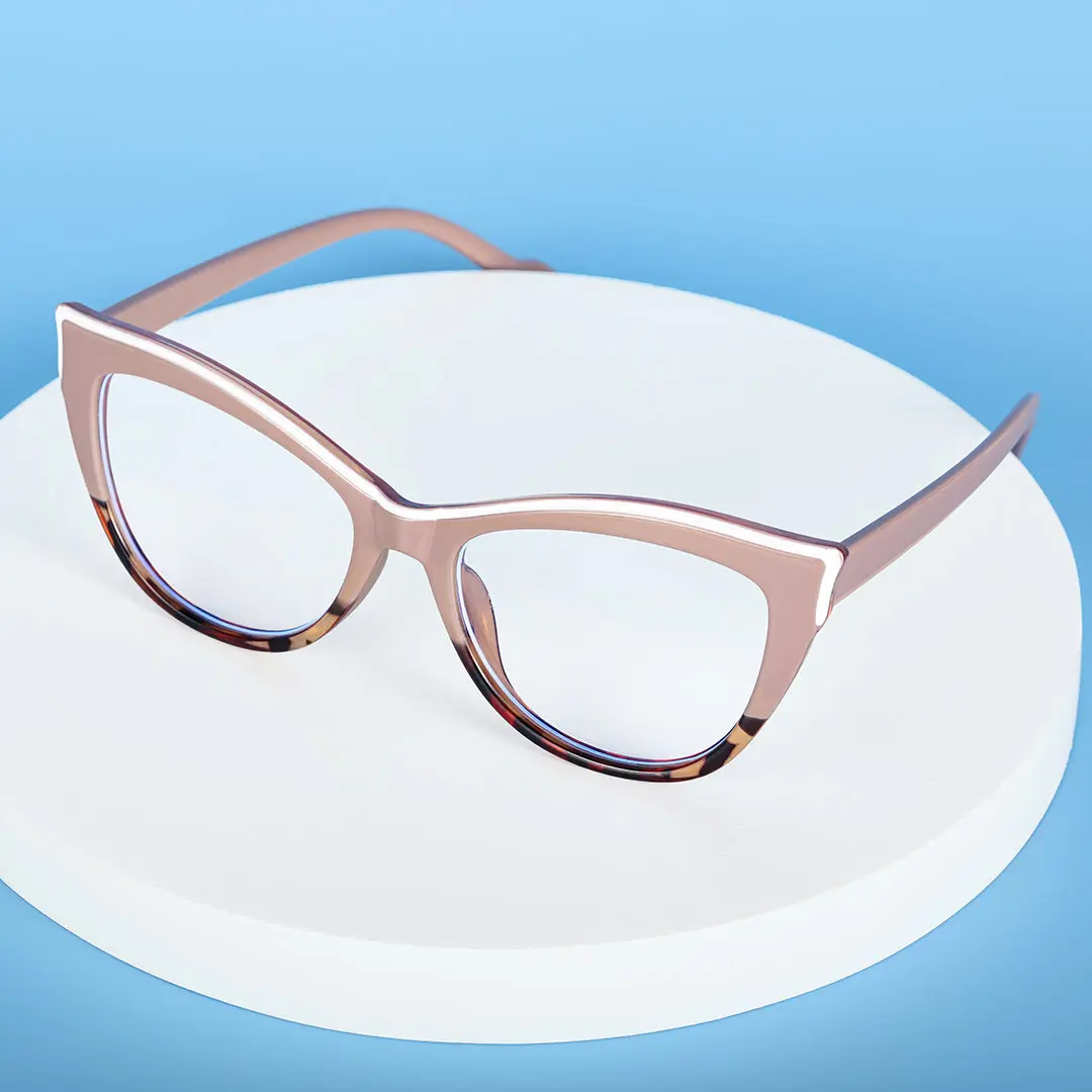 Scene view of Damien cat eye tr90 eyeglasses CR0082403 in two-tone