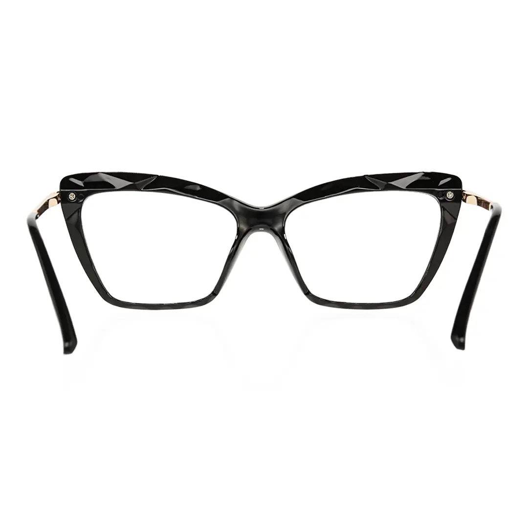 Back view of Gwen cat eye tr90 eyeglasses CR0082502 in black