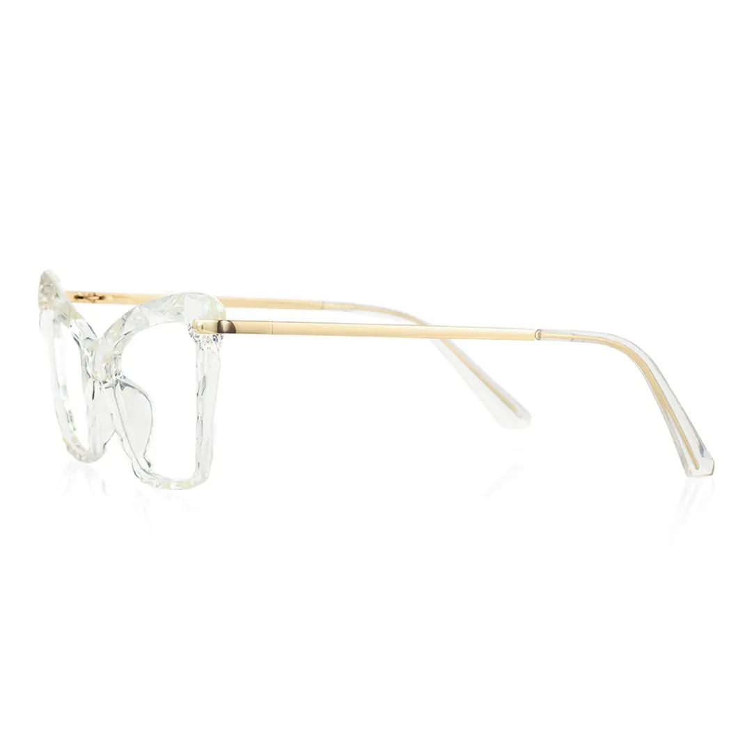 Side view of Gwen cat eye tr90 eyeglasses CR0082502 in clear