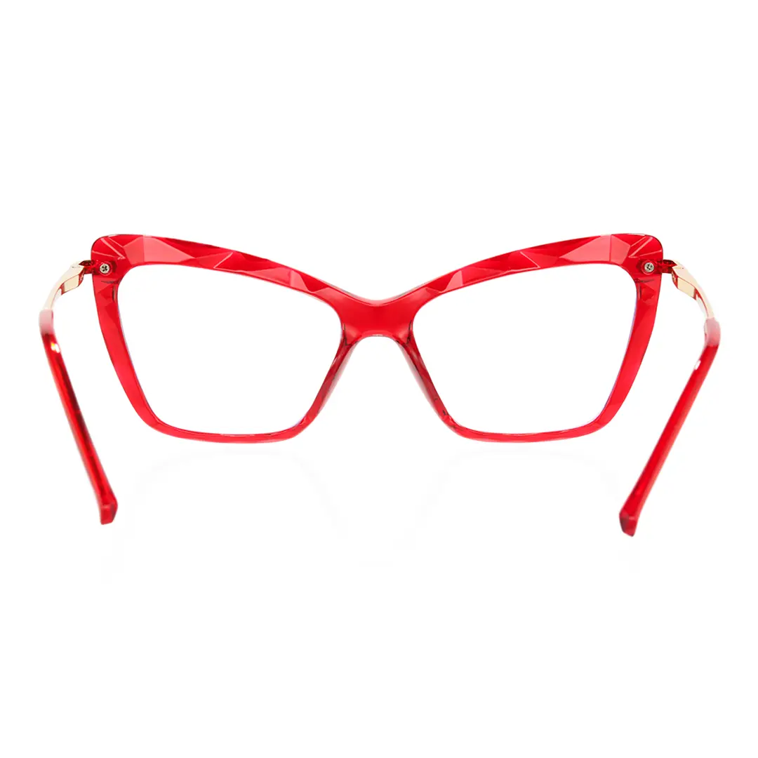 Back view of Gwen cat eye tr90 eyeglasses CR0082502 in red