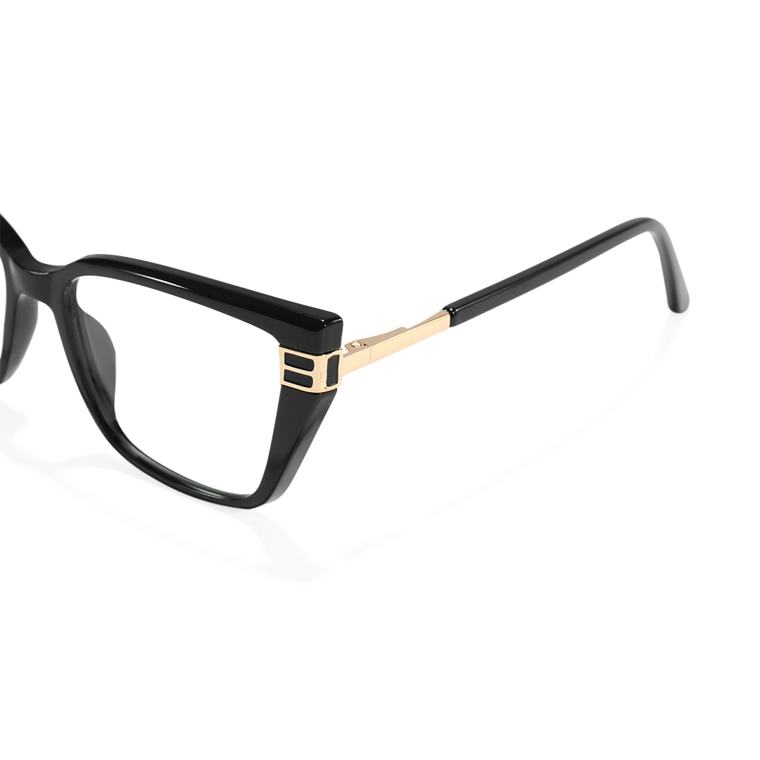 End piece detail of Gild cat eye tr90 eyeglasses CR0082510 in black