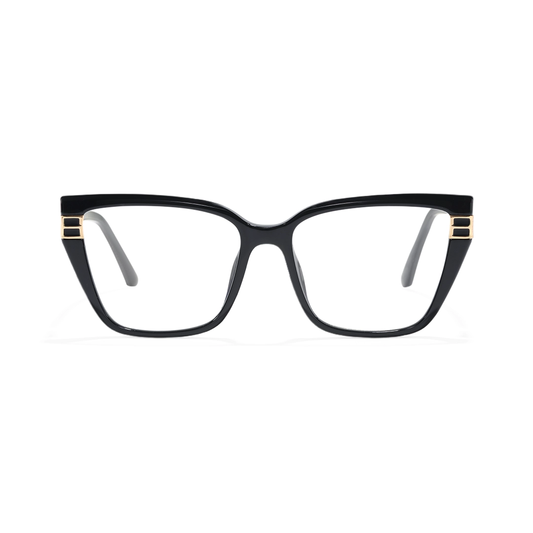 Front view of Gild cat eye tr90 eyeglasses CR0082510 in black