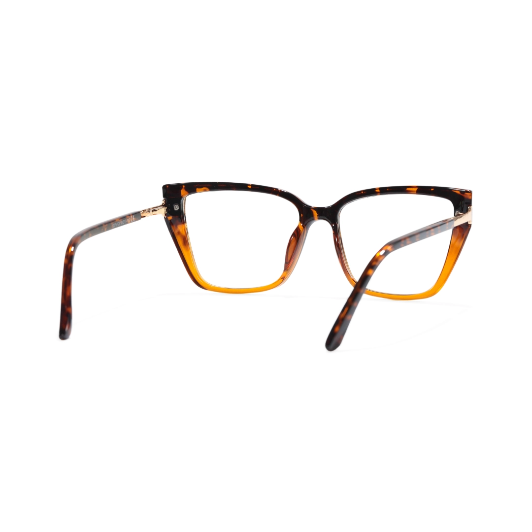 Back view of Gild cat eye tr90 eyeglasses CR0082510 in tortoise