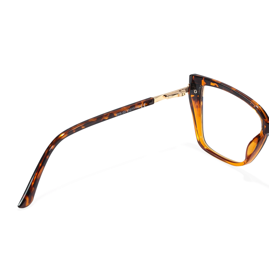 Hinge detail of Gild cat eye tr90 eyeglasses CR0082510 in tortoise