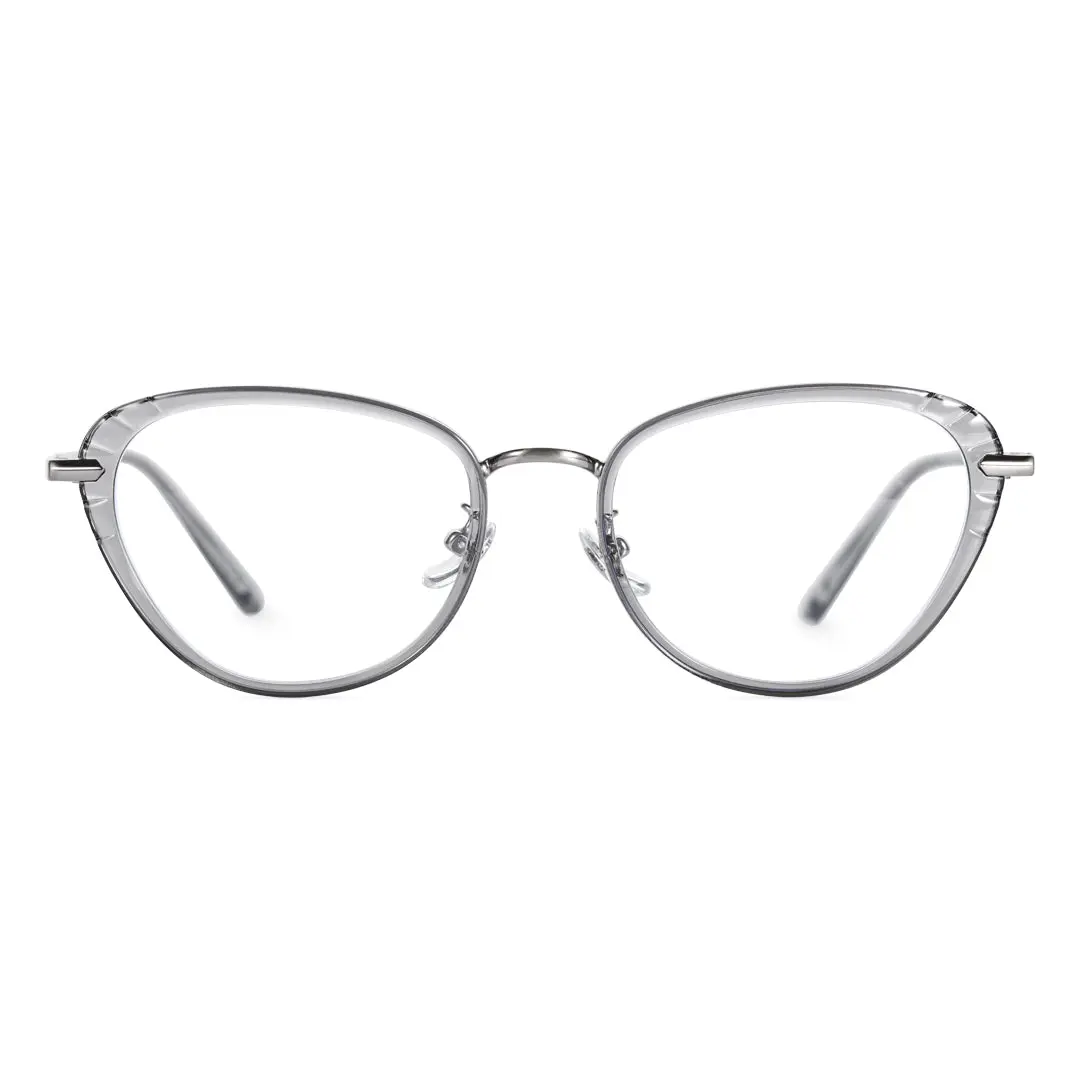 Front view of Kash cat-eye tr90 eyeglasses CR0102402 in gray