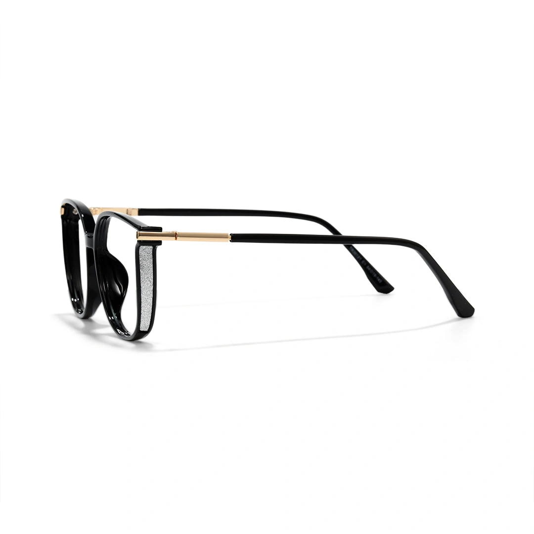 Side view of Zephyr cat eye tr90 eyeglasses CR0102409 in black