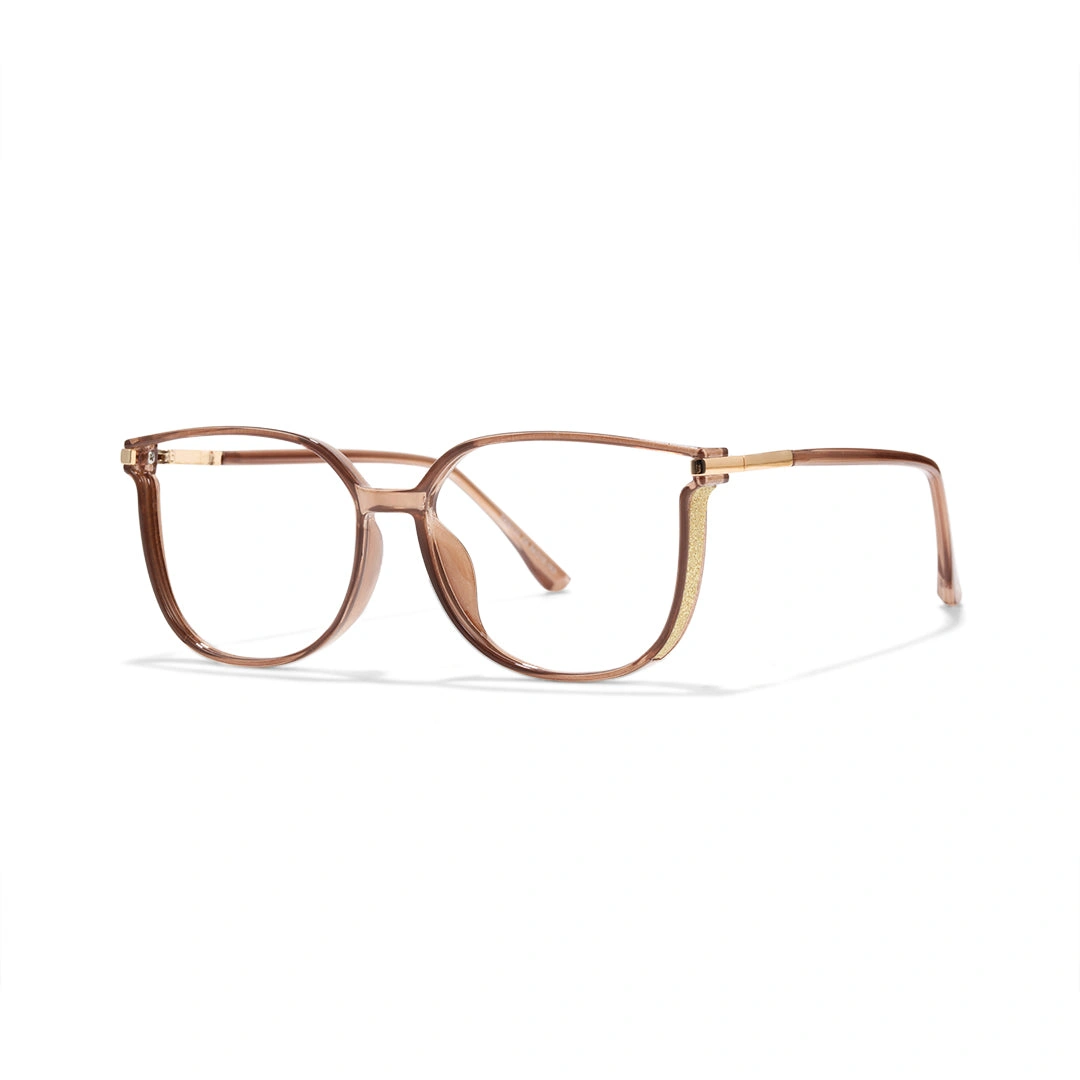 Angle view of Zephyr cat eye tr90 eyeglasses CR0102409 in bronze