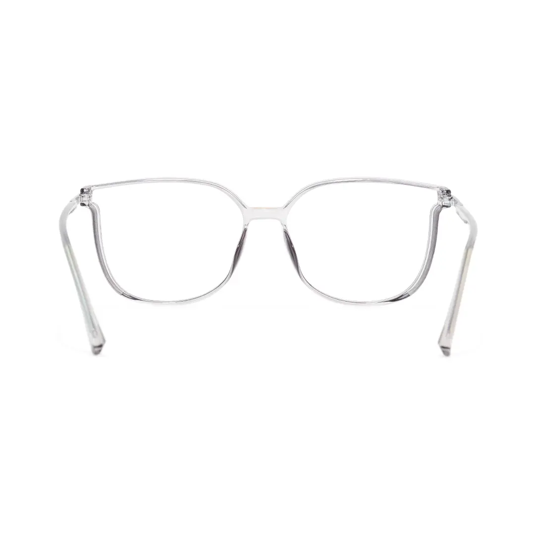 Back view of Zephyr cat eye tr90 eyeglasses CR0102409 in silver