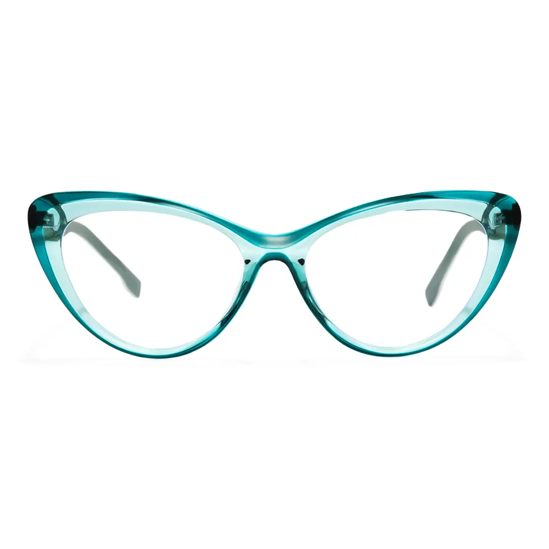 Front view of Daph cat eye tr90 eyeglasses CR0102502 in green
