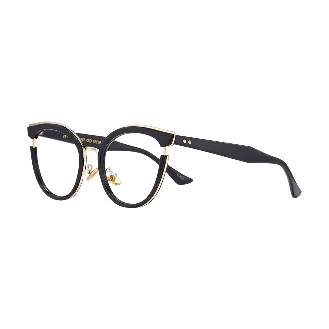 Angle view of Estevo cat eye tr90 eyeglasses CR0112404 in black
