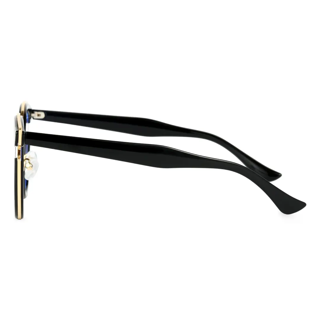 Side view of Estevo cat eye tr90 eyeglasses CR0112404 in black