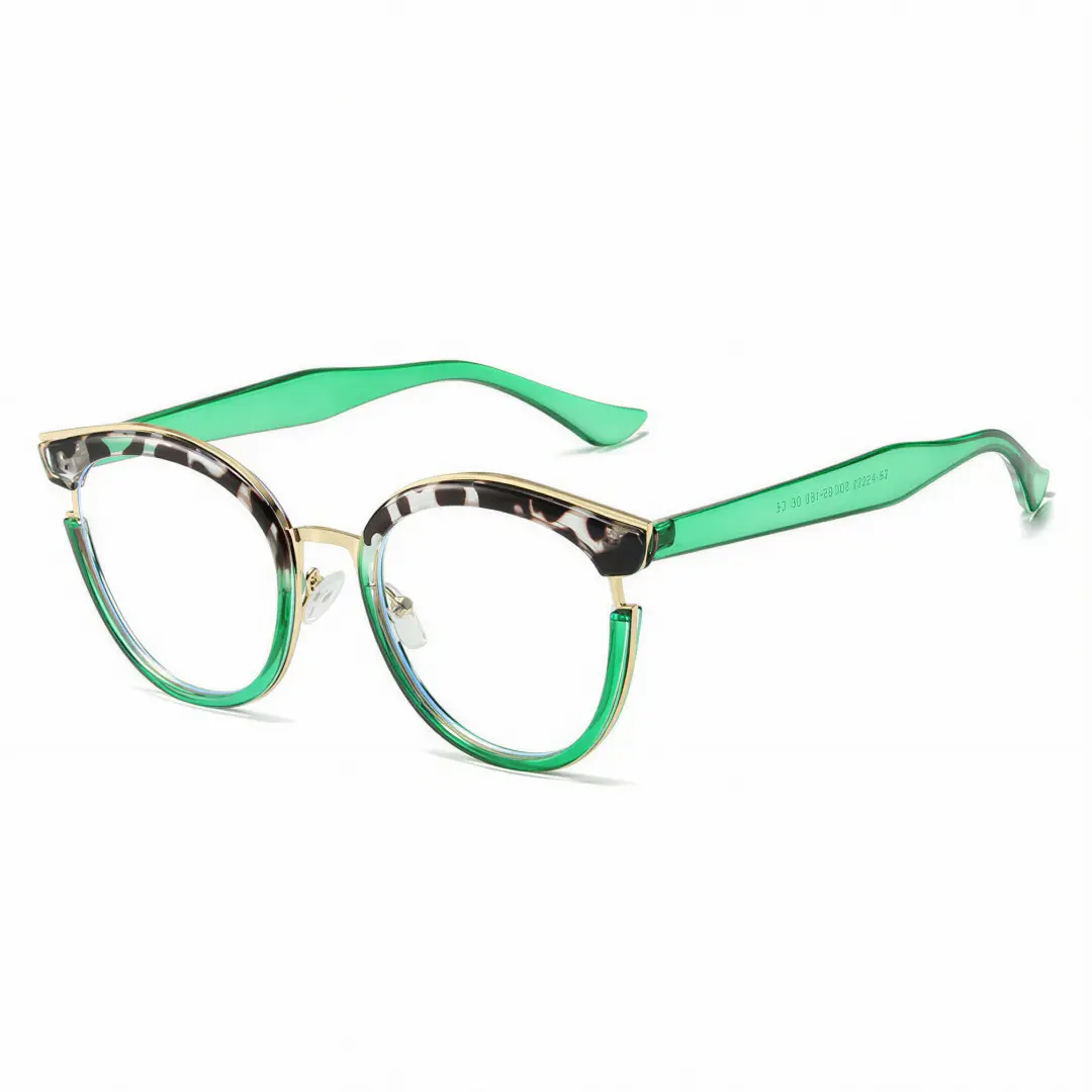 Angle view of Estevo cat eye tr90 eyeglasses CR0112404 in tortoise