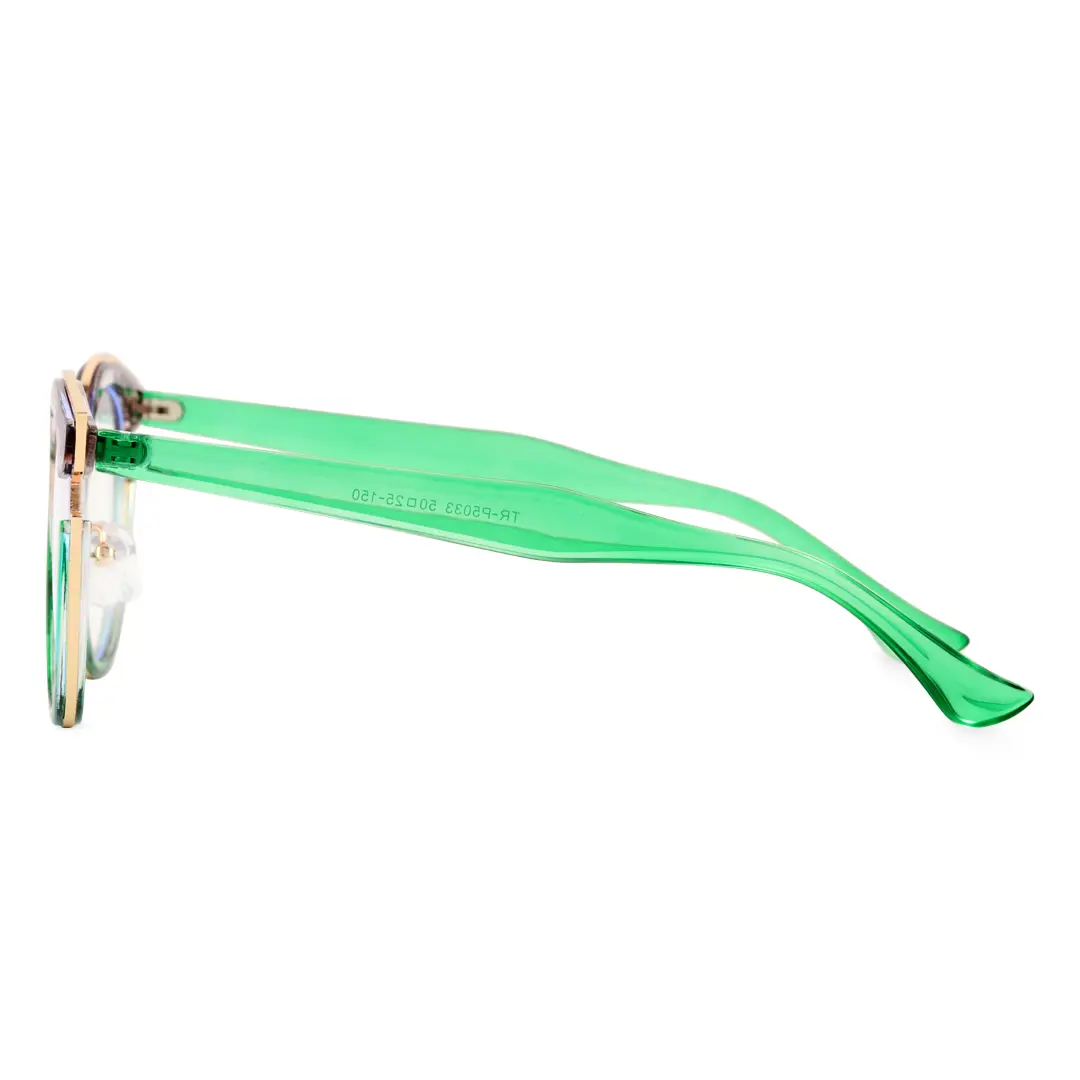 Side view of Estevo cat eye tr90 eyeglasses CR0112404 in tortoise