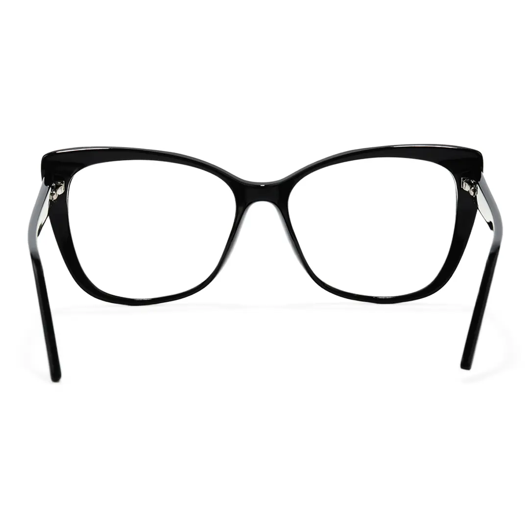Back view of Nara cat eye tr90 eyeglasses CR0112502 in black