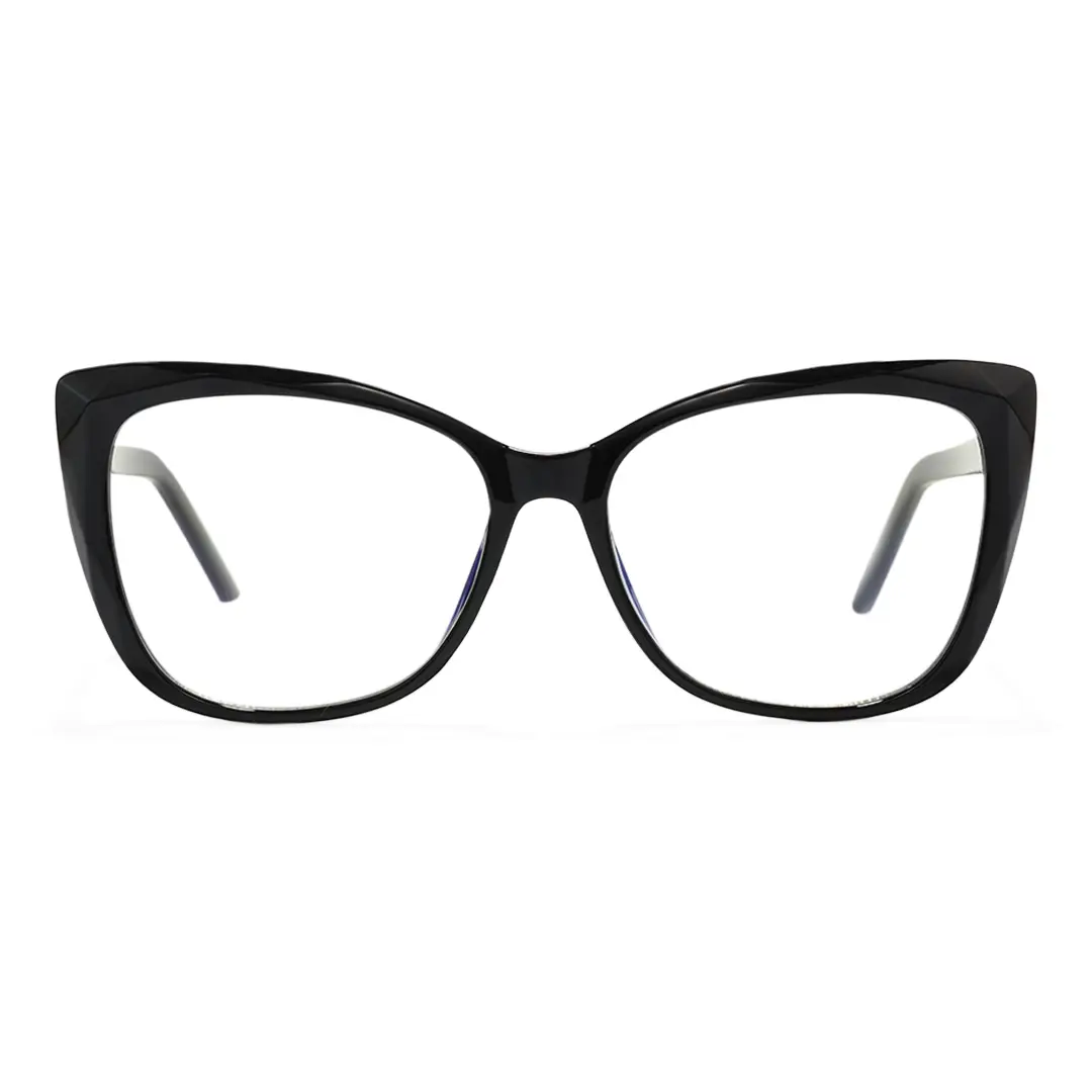 Front view of Nara cat eye tr90 eyeglasses CR0112502 in black