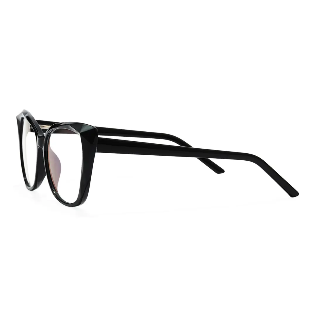 Side view of Nara cat eye tr90 eyeglasses CR0112502 in black